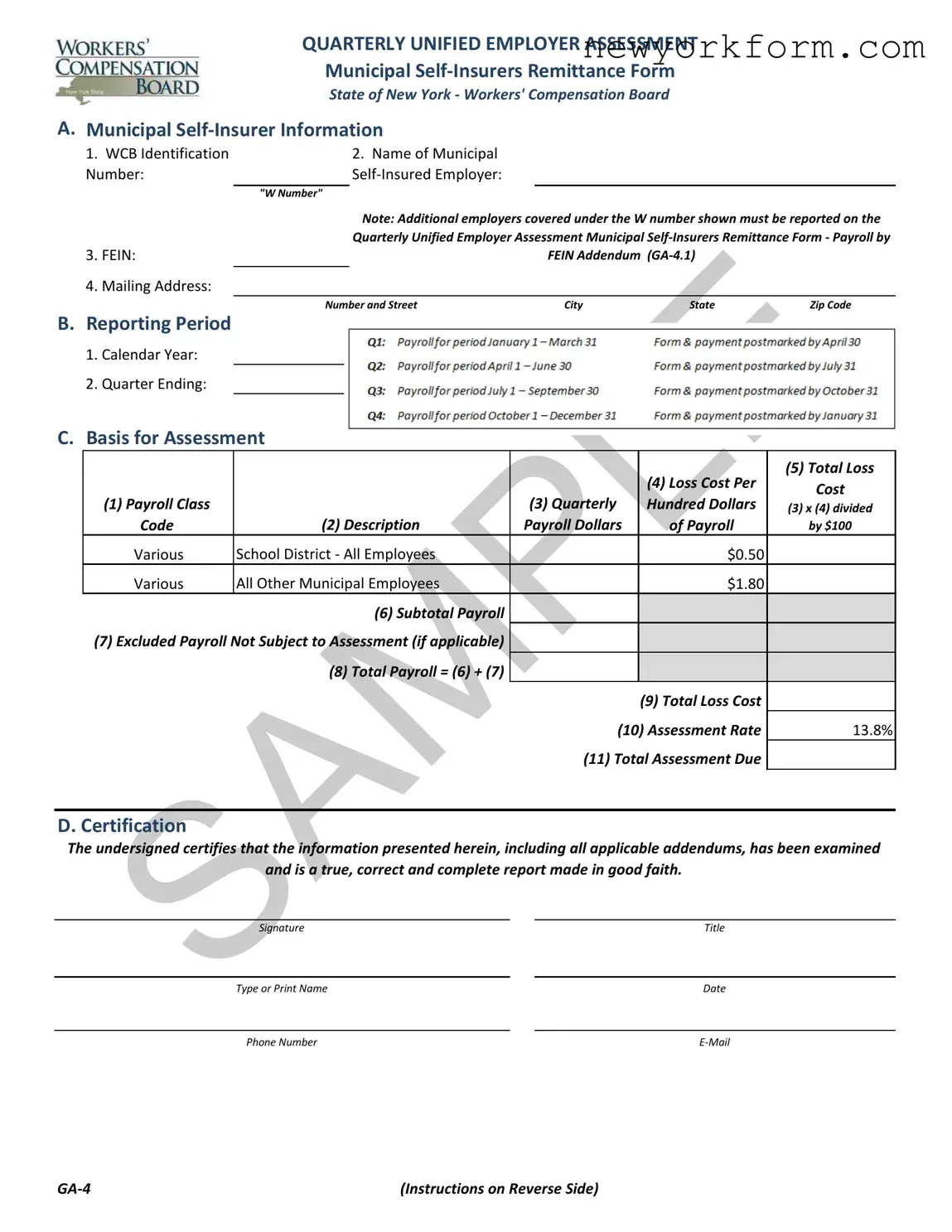 Free Ga 4 New York Form in PDF