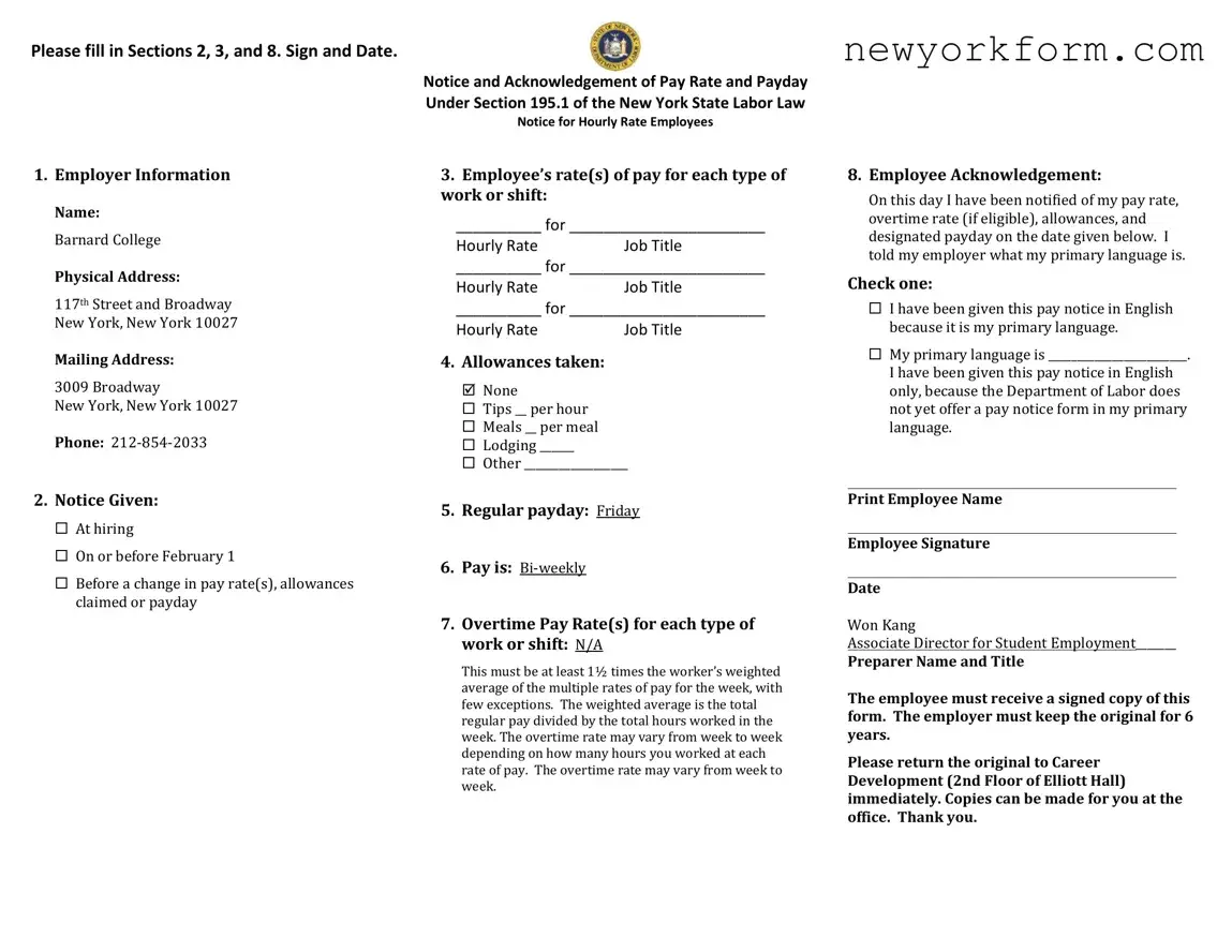 Free Ny Notice Form in PDF