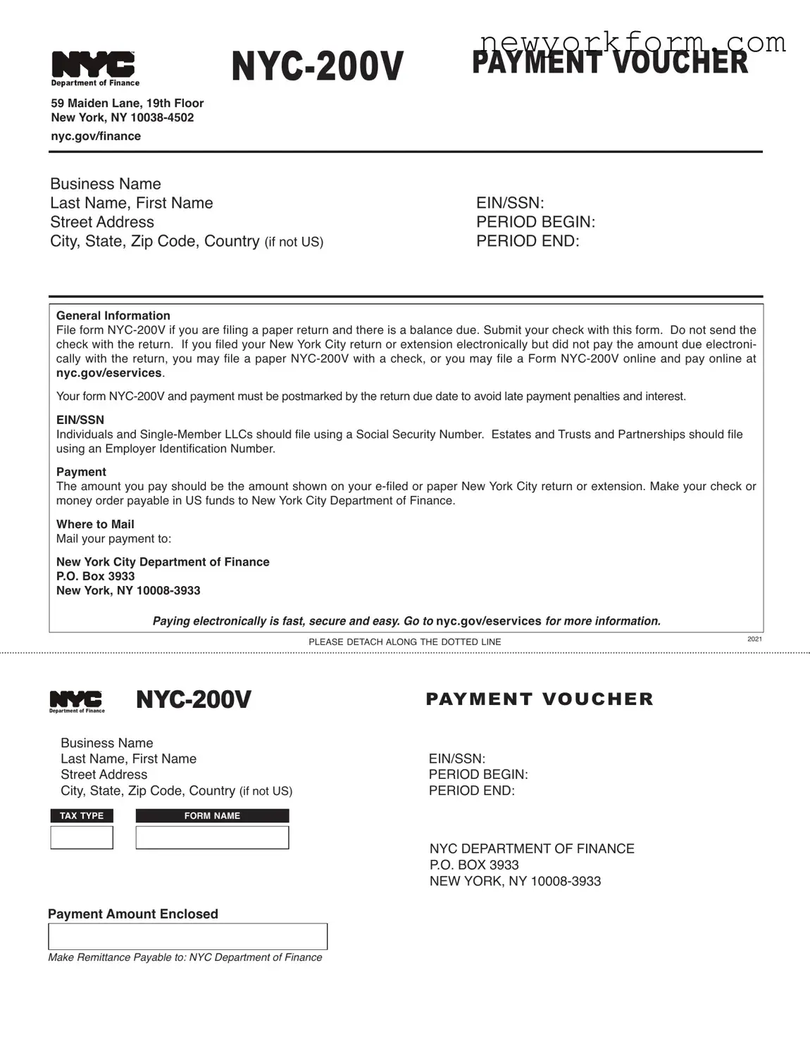 Free Nyc 200V Form in PDF