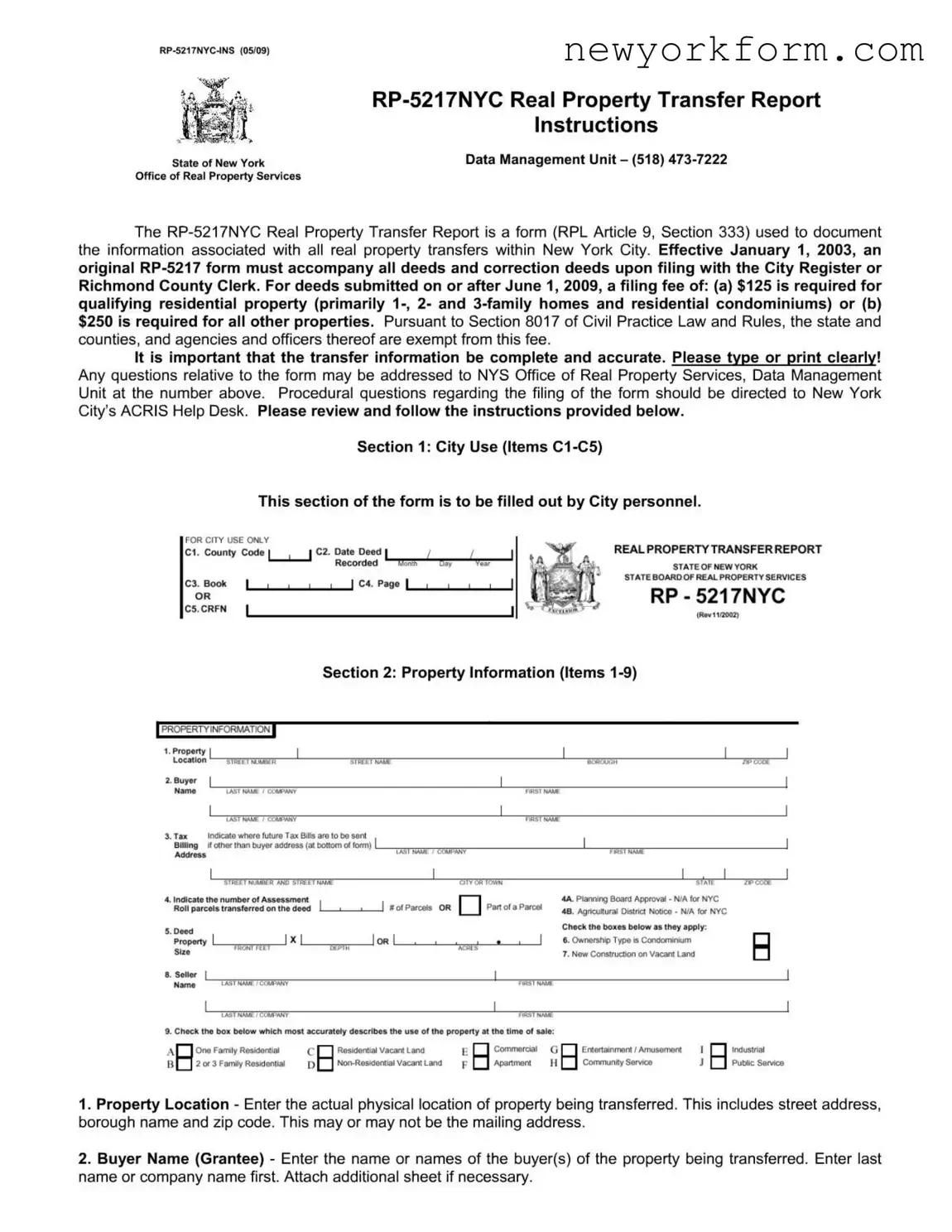 Free Rp 5217Nyc Form in PDF