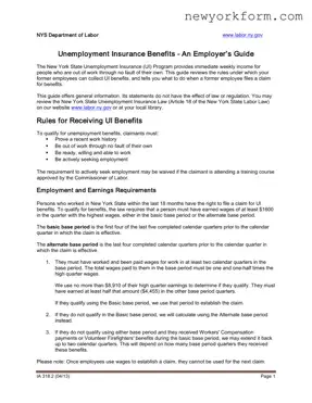 Free Department Of Labor Ny Form in PDF