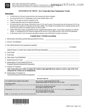 Free New York 20885 Form in PDF