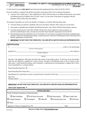 Free New York Dmv Form in PDF