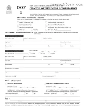 Free New York Dof 1 Form in PDF