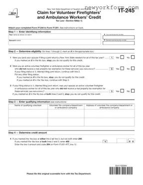 Free New York It 245 Form in PDF