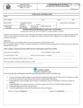 Free New York Ps 409 Form in PDF