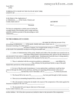 Free New York Wd 3 Form in PDF