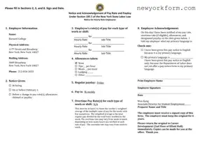 Free Ny Notice Form in PDF