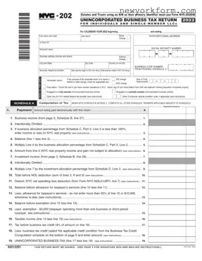 Free Nyc 202 Form in PDF