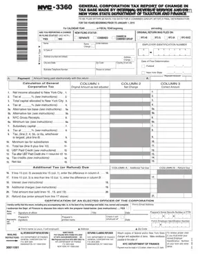 Free Nyc 3360 Form in PDF