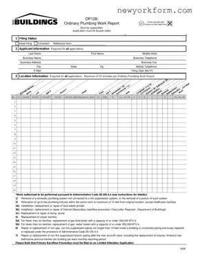 Free Nyc Buildings Op128 Form in PDF