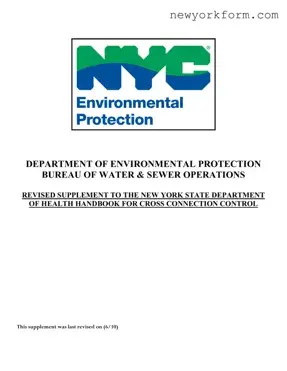 Free Nyc Dep Backflow Form in PDF