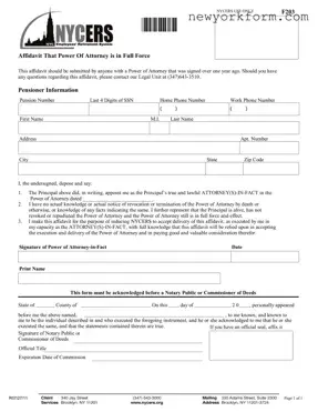 Free Nycers F203 Form in PDF