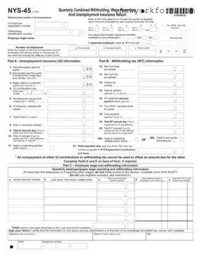 Free Nys 45 Form in PDF