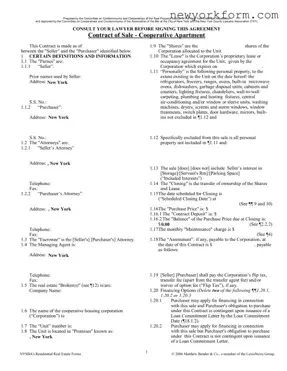 Free Nys Bar Assoc Real Estate Form in PDF