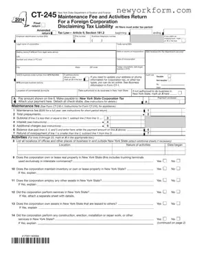 Free Nys Ct 245 Form in PDF