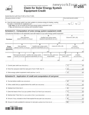 Free Nys It 255 Form in PDF