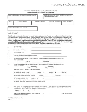 Free Nys Nf 7 Form in PDF